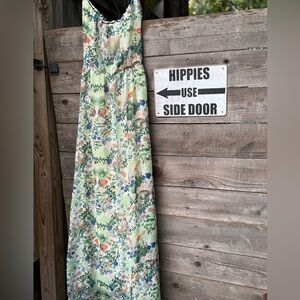 Bershka Floral Strapless Dress